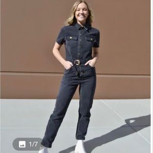 Black jumpsuit - jean material